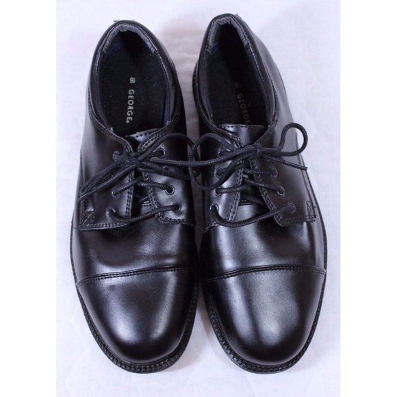 George Size 9.5 M Men's Black Lace Dress Oxford Shoes - Picture 2 of 7